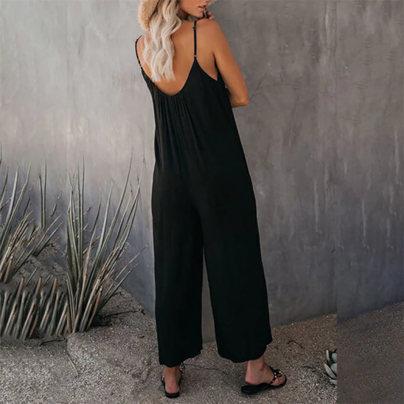 ⏰Clearance Sale-49% OFF🌹Loose Sleeveless Strap Stretchy Jumpsuit-2