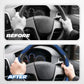 🔥2025 New Carbon Fiber Silicone Anti-Slip Car Steering Wheel Cover Universal Fit