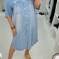 💥Last Day Special Sale 50% OFF💝✨Denim Button Long Shirt Maxi Dress