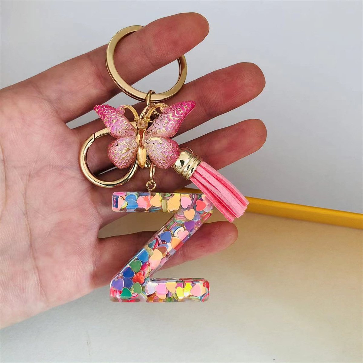 ⏰BUY 1 GET 1 FREE ONLY TODAY🌼Initial Letter Keychains🦋-25