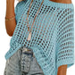 💥💥This Week's Special Price💥Women's Summer Scoop Neck ShortSleeve Sweater Casual Crochet Hollow Out KnitTops