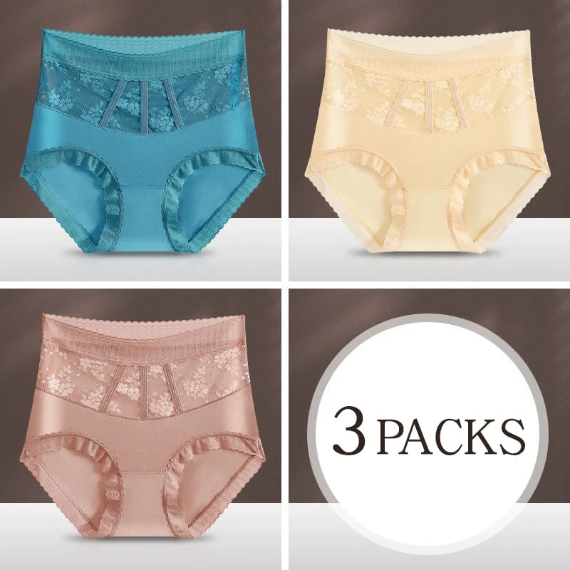 🌷Pay 1 Get 3pcs🌷Sexy Tummy Control Hip Lifting Seamless Ice Silk Panties-17