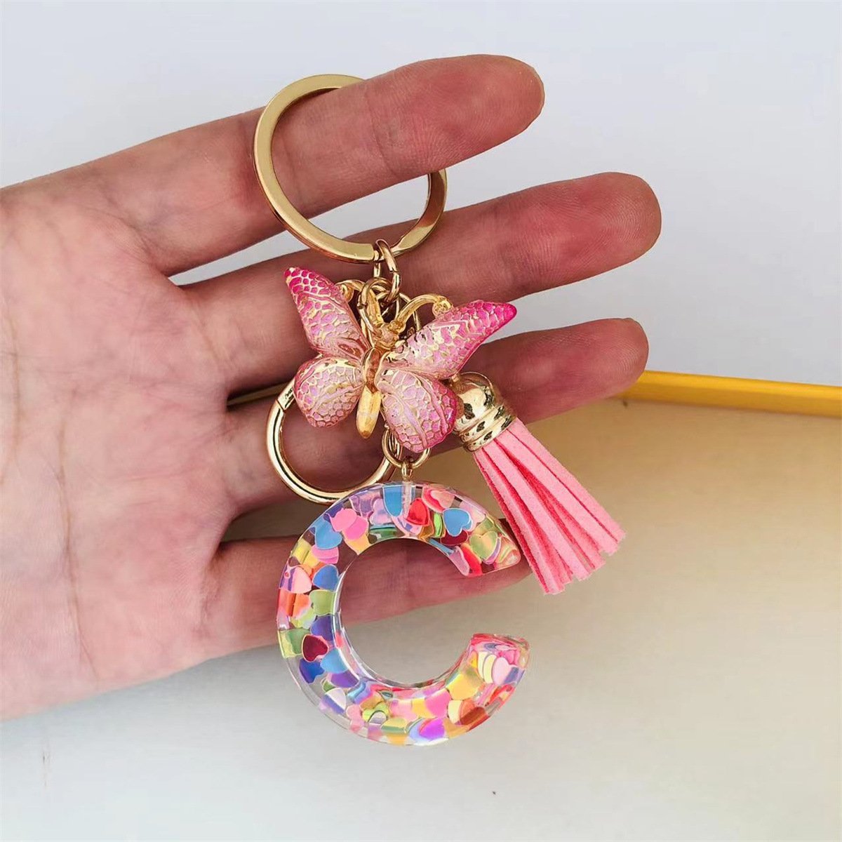 ⏰BUY 1 GET 1 FREE ONLY TODAY🌼Initial Letter Keychains🦋-2