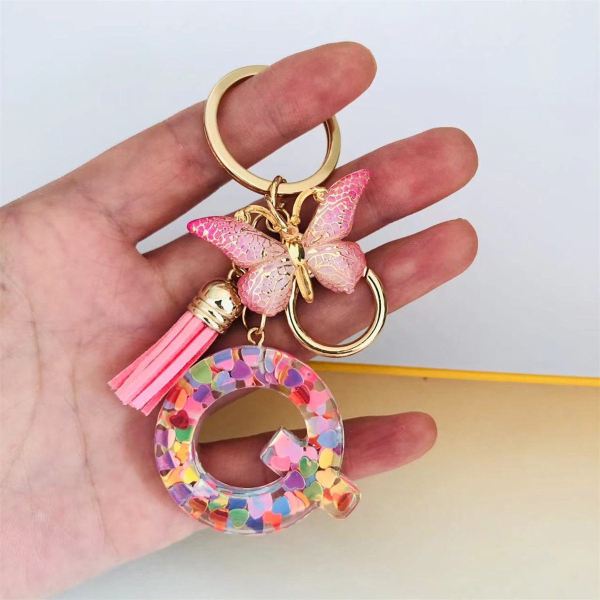 ⏰BUY 1 GET 1 FREE ONLY TODAY🌼Initial Letter Keychains🦋-16