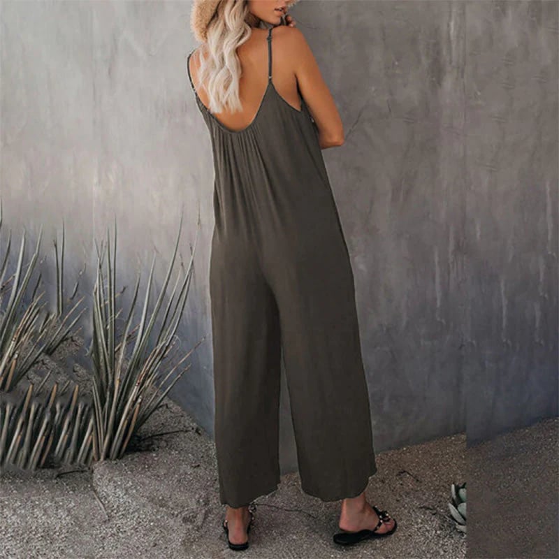 ⏰Clearance Sale-49% OFF🌹Loose Sleeveless Strap Stretchy Jumpsuit-14
