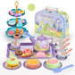 🎁HOT SALE 49% OFF🎁Unicorn Castle Pretend Tin Teapot and dessert rack set-5