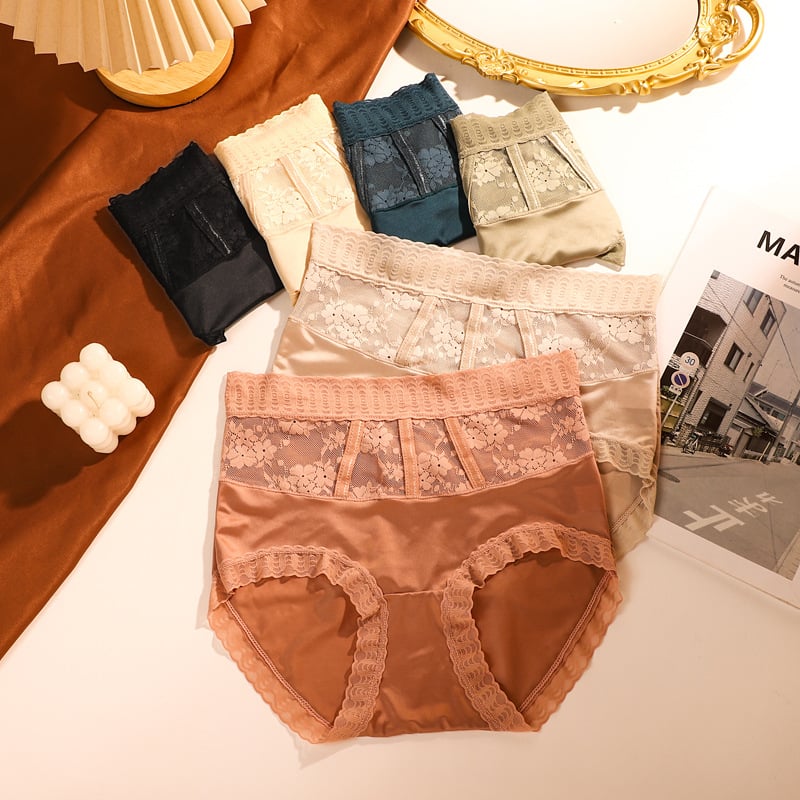 🌷Pay 1 Get 3pcs🌷Sexy Tummy Control Hip Lifting Seamless Ice Silk Panties-13