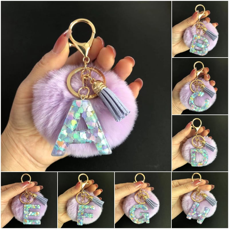 ⏰BUY 1 GET 1 FREE ONLY TODAY🌼Initial Letter Keychains🦋-29
