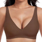 💗LAST DAY SALE 50% OFF⚡50K+ SOLD!!💕 Jelly Wireless Womens Comfortable Wireless Bras Push Up Bralettes Seamless Tshirts Bras Deep V Everyday Bras