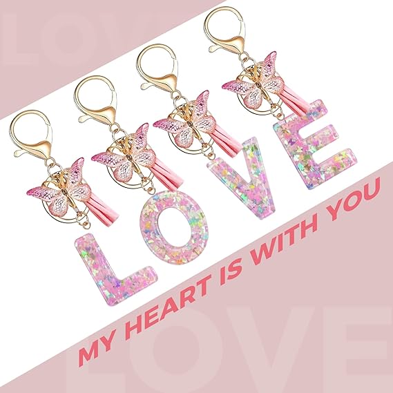 ⏰BUY 1 GET 1 FREE ONLY TODAY🌼Initial Letter Keychains🦋-28
