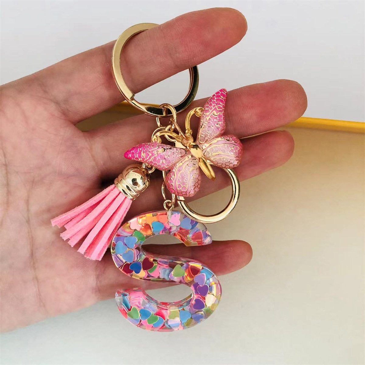 ⏰BUY 1 GET 1 FREE ONLY TODAY🌼Initial Letter Keychains🦋-18