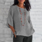 ⏰ Last Day Promotion 49% OFF💕Fashion solid color cotton linen top✨-2