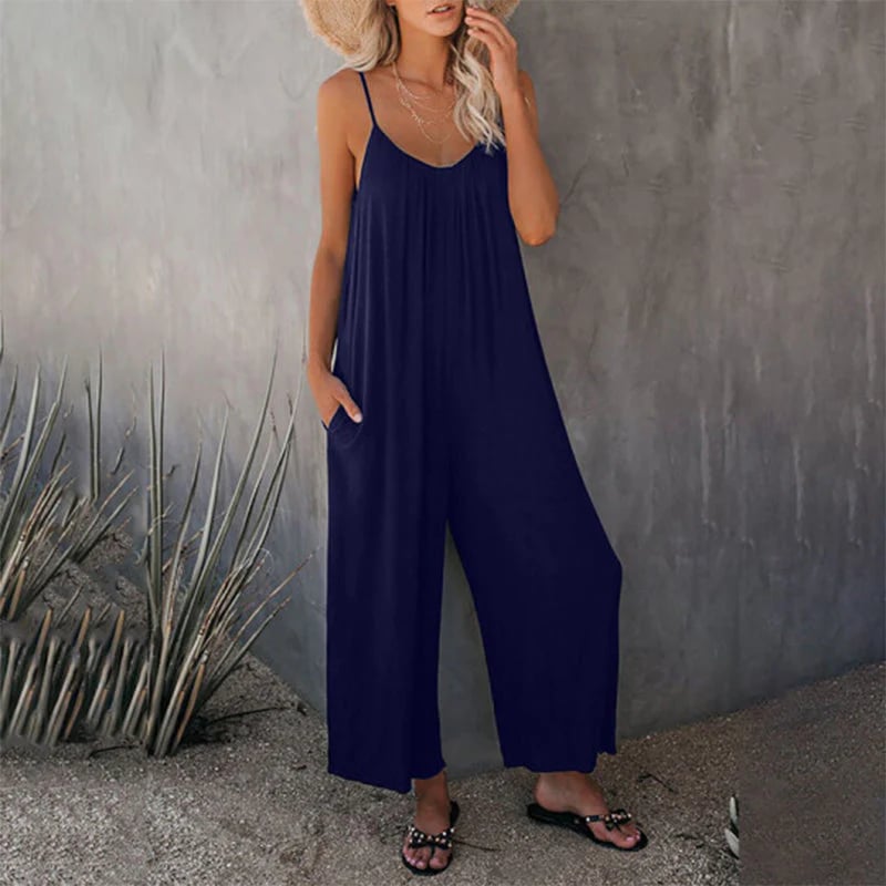⏰Clearance Sale-49% OFF🌹Loose Sleeveless Strap Stretchy Jumpsuit-12