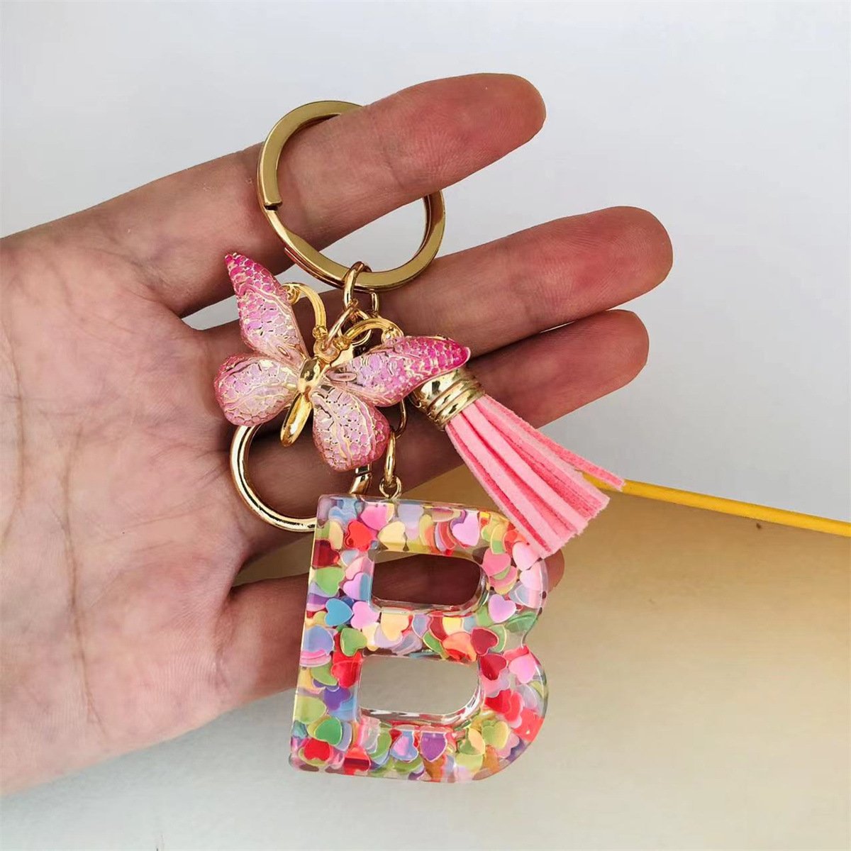 ⏰BUY 1 GET 1 FREE ONLY TODAY🌼Initial Letter Keychains🦋-1