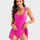 👙Summer Hot Sale 50% OFF💃Women's One Piece Tummy Control Tie Knot Swimsuit