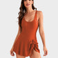 👙Summer Hot Sale 50% OFF💃Women's One Piece Tummy Control Tie Knot Swimsuit