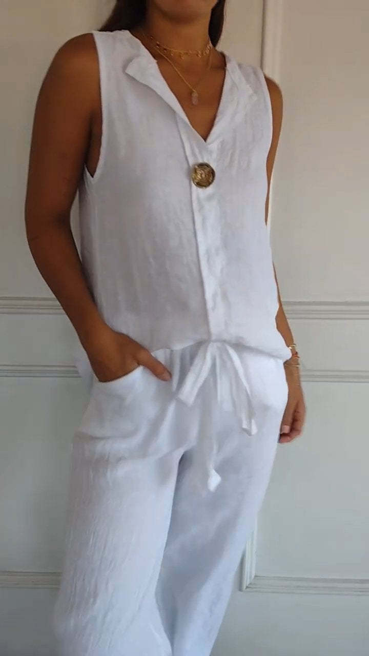 🔥SUMMER SALE 49% OFF🔥Women's Casual V-Neck Sleeveless Top-2
