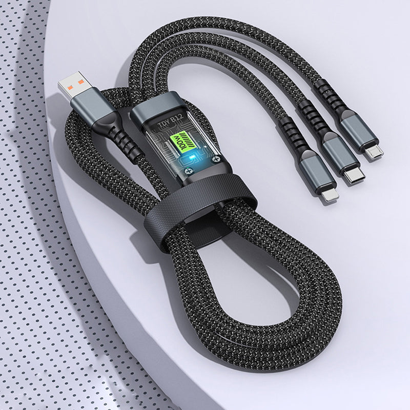 💥Limited time 49% off⚡Transparent Luminous 3-in-1 Super Fast Charging Cable-5