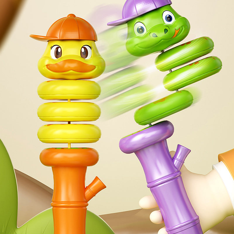 Cartoon Animal Shape Snake Twisting Hand Held Whistle Toy-1
