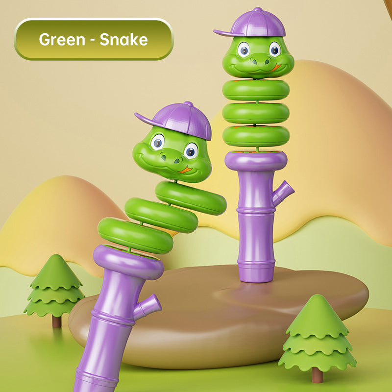 Cartoon Animal Shape Snake Twisting Hand Held Whistle Toy-9