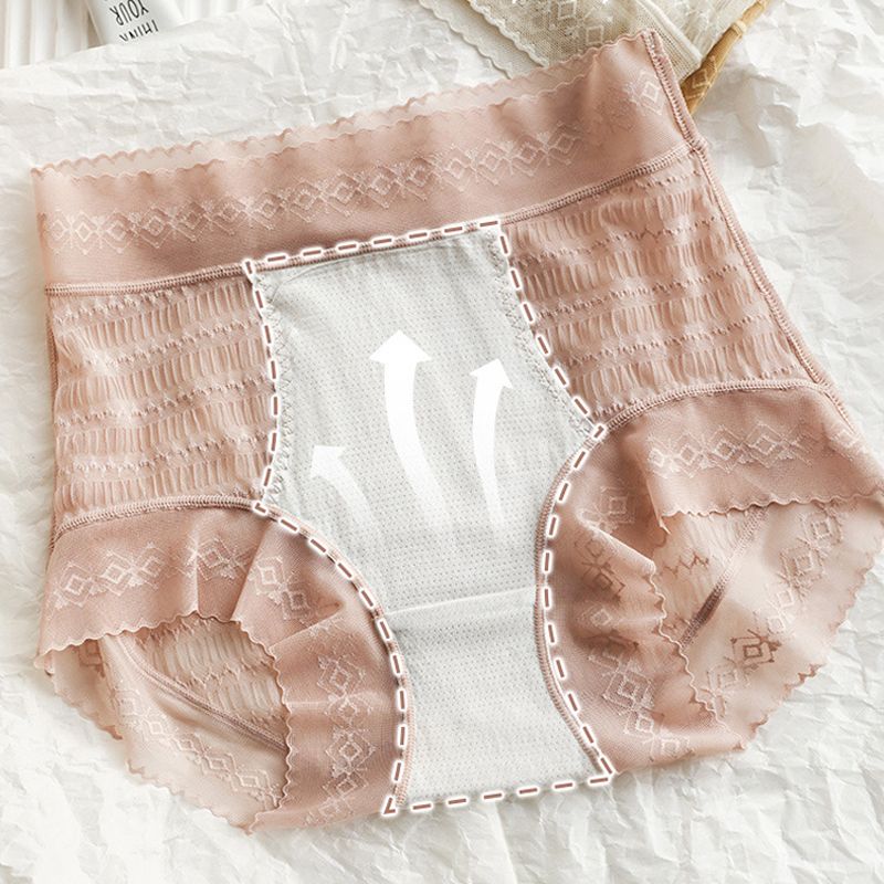 Women's Large Size High Waist Lace Panties-2