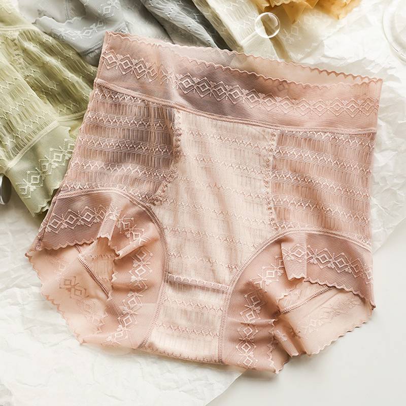 Women's Large Size High Waist Lace Panties-1