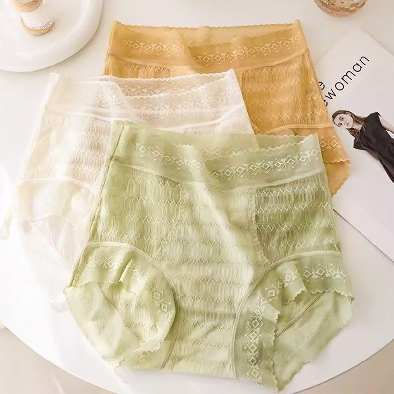 Women's Large Size High Waist Lace Panties-5