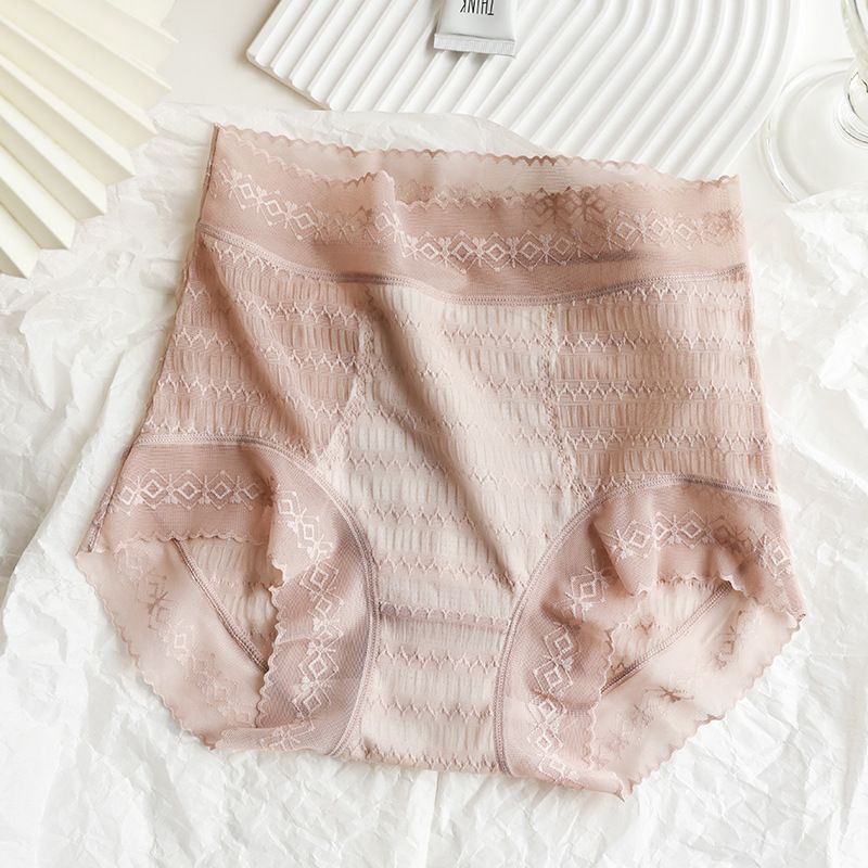 Women's Large Size High Waist Lace Panties-10