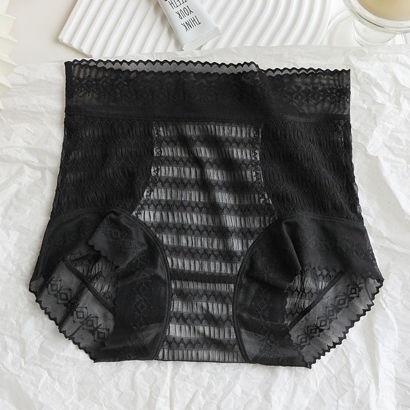 Women's Large Size High Waist Lace Panties-12
