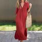 FREE SHIPPING⏰Last Day Hot Sale!!⌛🔥Big Sale 49% OFF🔥Elegant V-Neck Slit Dress