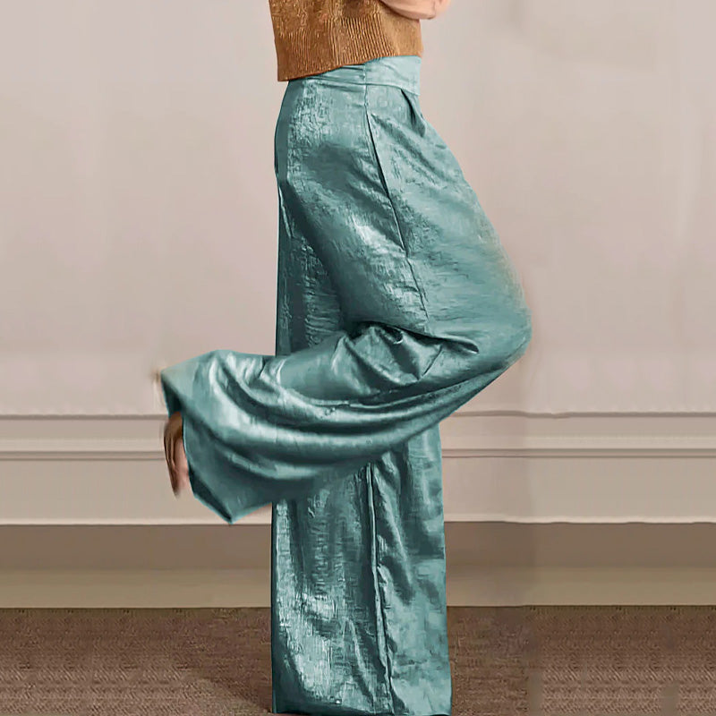 🔥Summer Sale 49% OFF🔥Women's Casual Short-Sleeve Top & Wide-Leg Pants Two-Piece Suit-4