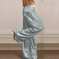 🔥Summer Sale 49% OFF🔥Women's Casual Short-Sleeve Top & Wide-Leg Pants Two-Piece Suit-5
