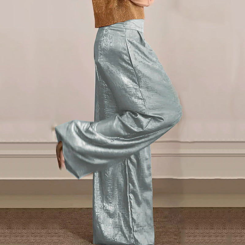 🔥Summer Sale 49% OFF🔥Women's Casual Short-Sleeve Top & Wide-Leg Pants Two-Piece Suit-5