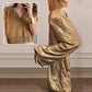 🔥Summer Sale 49% OFF🔥Women's Casual Short-Sleeve Top & Wide-Leg Pants Two-Piece Suit-9