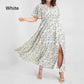 🔥Summer Sale 49% OFF🌸Women's Bohemian Floral Split Maxi Dress With Elastic Waist-8