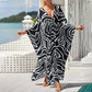 Casual Flowing V-Neck Long Swimsuit Cover Ups-3