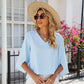 Women's Summer Short Sleeve V-Neck Top-1