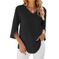 Women's Summer Short Sleeve V-Neck Top-8