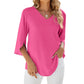 Women's Summer Short Sleeve V-Neck Top-9