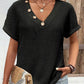 Women’s Stylish V-neck Short-sleeved Top-1