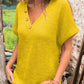Women’s Stylish V-neck Short-sleeved Top-7