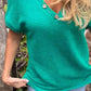 Women’s Stylish V-neck Short-sleeved Top-9