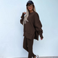 Women's Long Sleeve Printed Sweatshirt and Leggings 2-piece Set-2