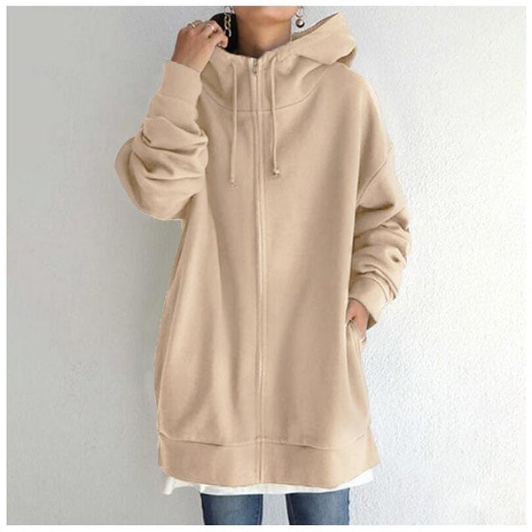 Women's Autumn/Winter Zipper Hooded Sweater-5