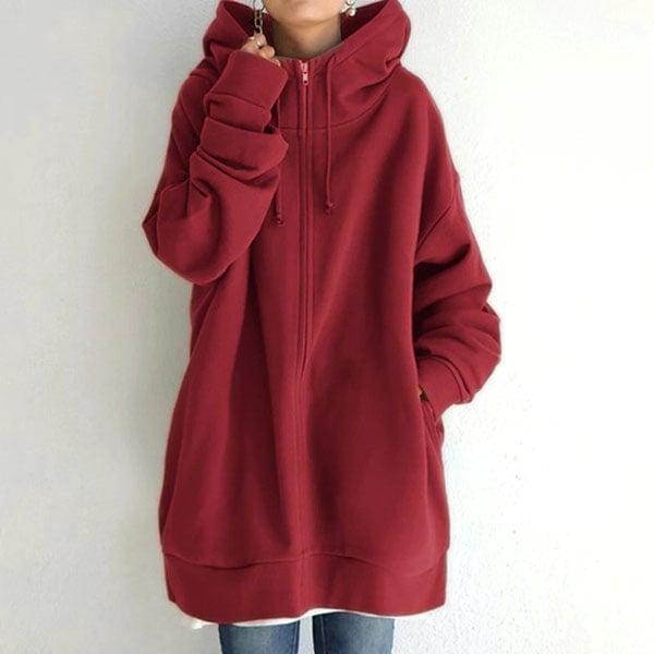 Women's Autumn/Winter Zipper Hooded Sweater-12