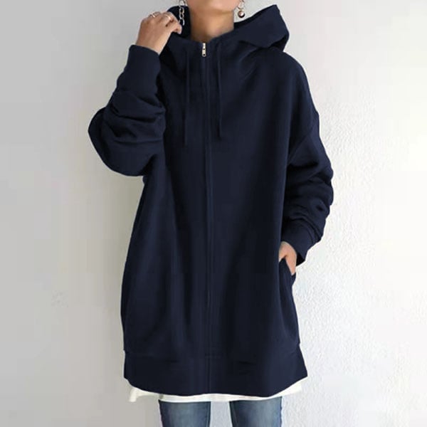 Women's Autumn/Winter Zipper Hooded Sweater-17