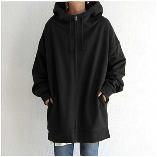 Women's Autumn/Winter Zipper Hooded Sweater-22