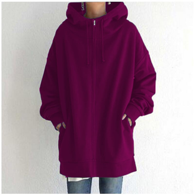 Women's Autumn/Winter Zipper Hooded Sweater-29