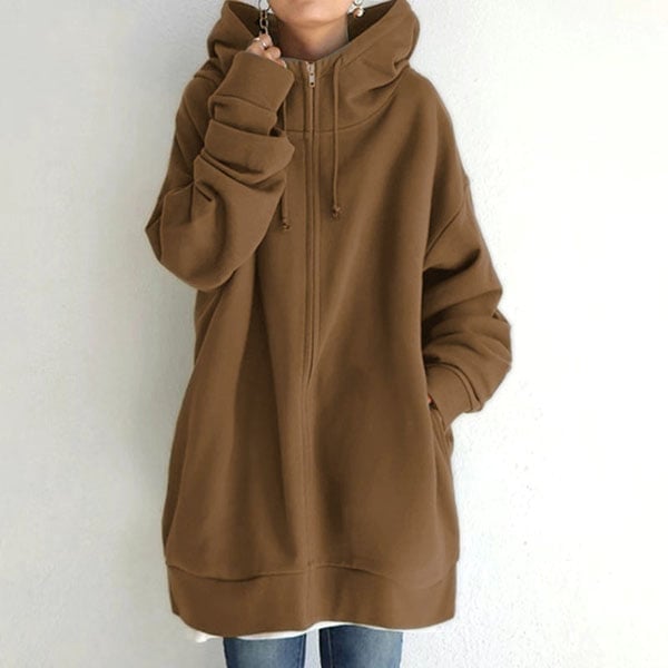 Women's Autumn/Winter Zipper Hooded Sweater-26