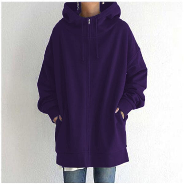 Women's Autumn/Winter Zipper Hooded Sweater-30
